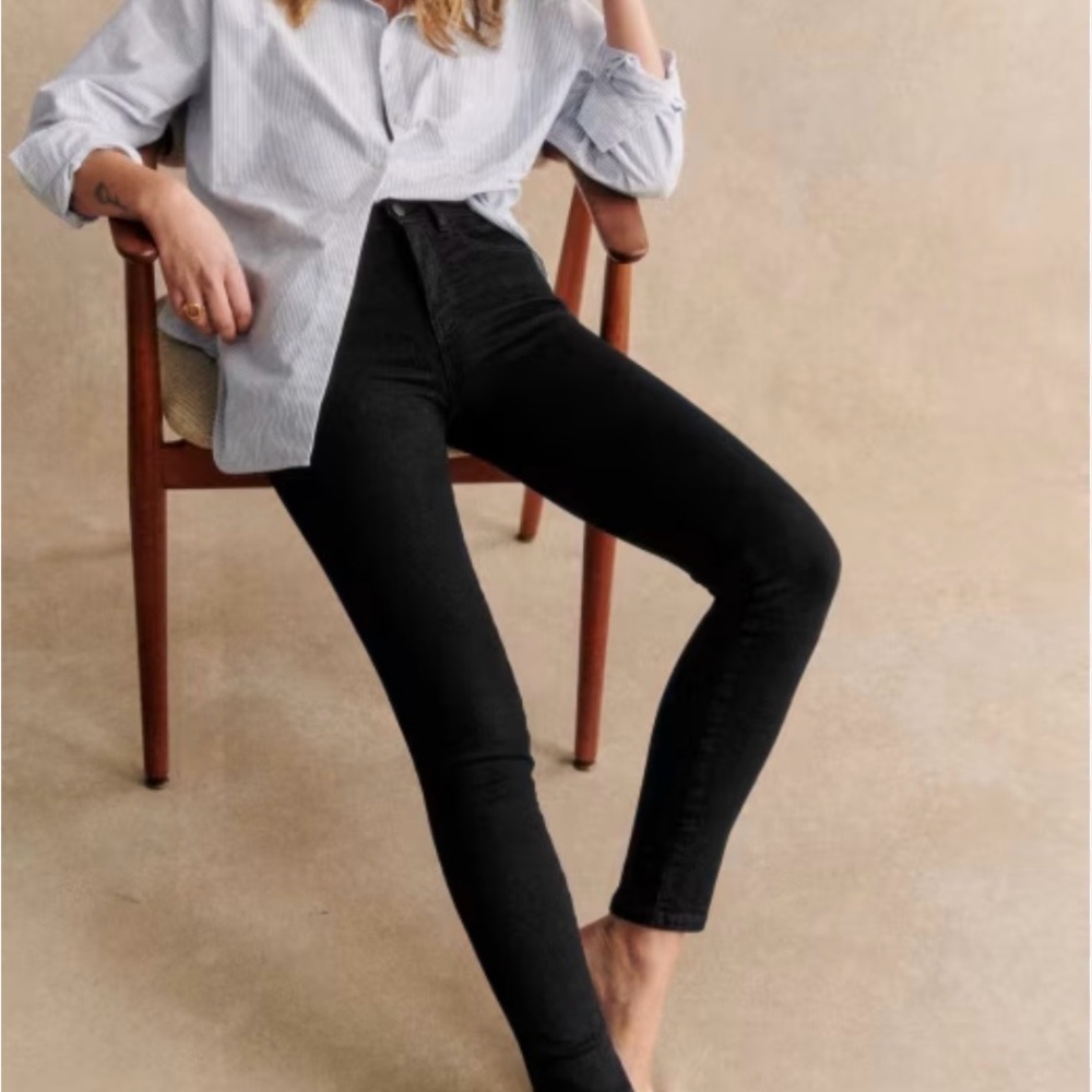 Sezane Black Skinny Jeans for Women
